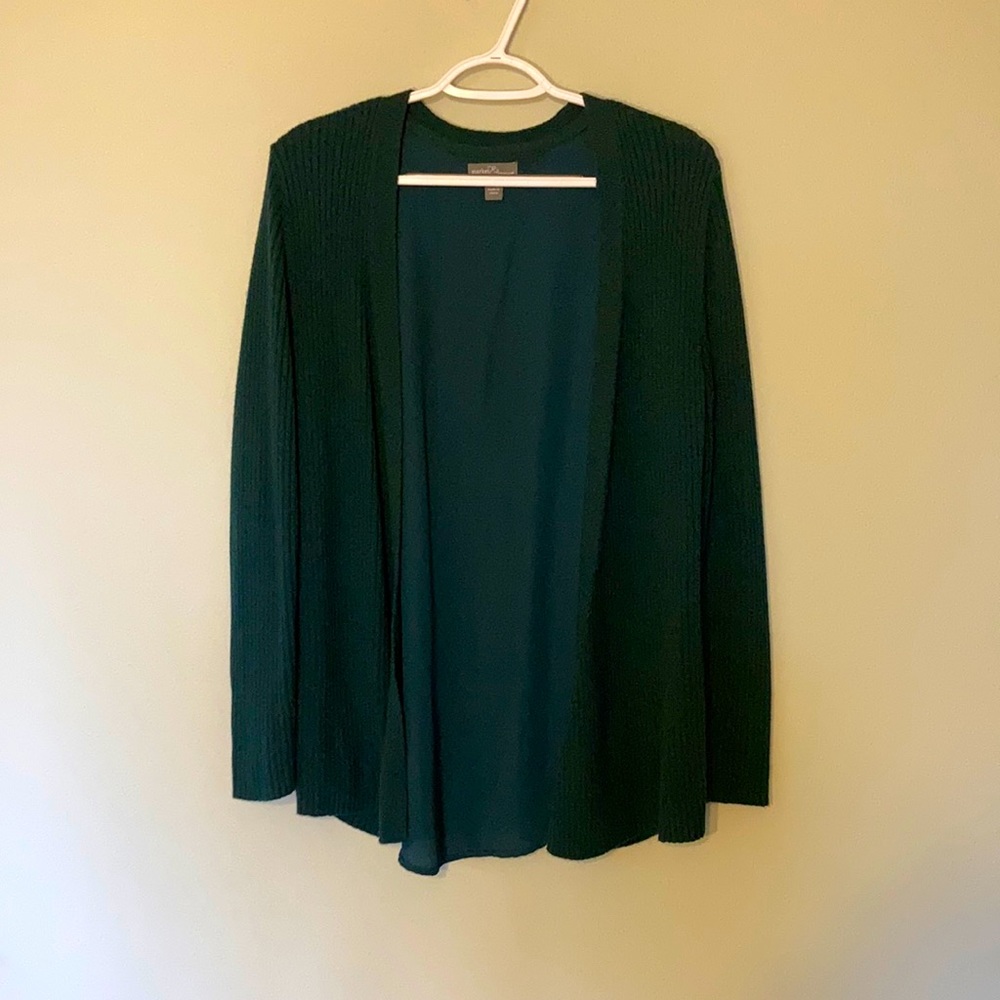 Dark green cardigan